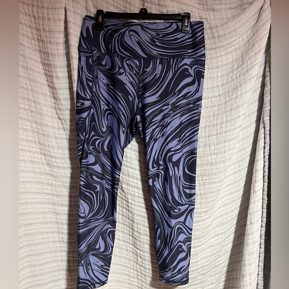 Under Armour Navy Blue & Light Purple Athletic Leggings